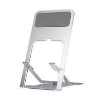 Support de bureau pliable multifonctionnel universel promotionnel en ABS léger pour téléphone et tablette, avec logo personnalisé, idéal pour les paresseux