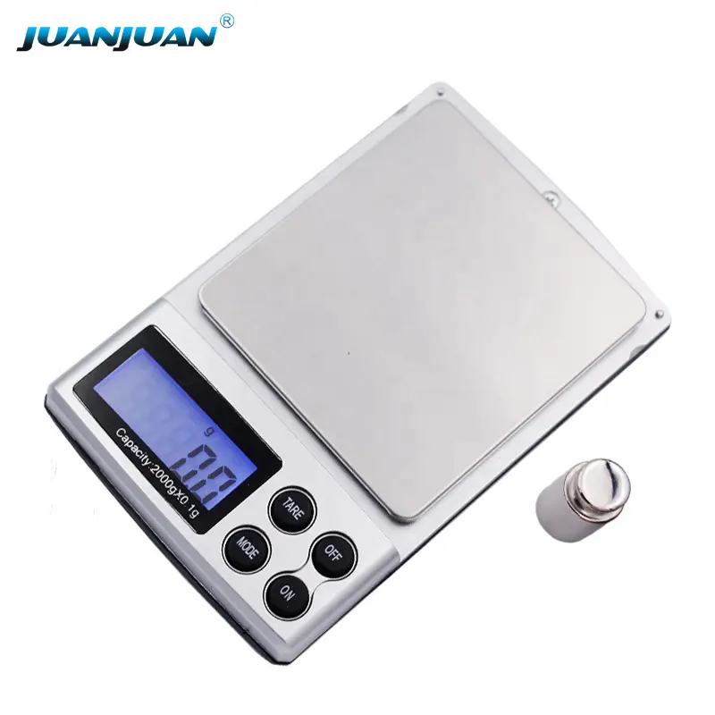 2000G X 0.1G Baru Portable LCD Display Mini Pocket Perhiasan Digital Timbangan Berat Elektronik Dapur Timbangan Balance