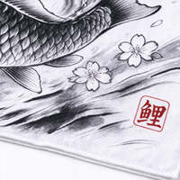 Serviette de cuisine et décoration murale en coton japonais Tenugui, imprimée traditionnellement, multi-usages, avec impression personnalisée
