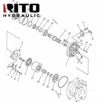 Pompe principale d'excavatrice RITO 708-25-04071, unité de rechange HPV132, pièces d'excavatrice hydraulique PC710-5, ensemble de pompe 7082504071