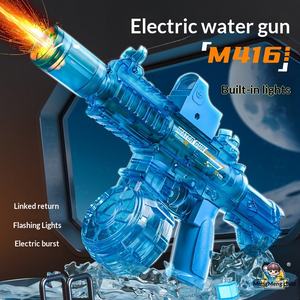 Pistola ad Acqua Elettrica M416 in Plastica con Luci, Getto ad Alta Pressione e Sparo Automatico per Bambini - Product Image 2