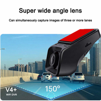 Caméra DVR de voiture grand angle Source Factory H.264 avec surveillance de stationnement 24H, contrôle par APP/APK, enregistrement en boucle et Wifi Blackbox