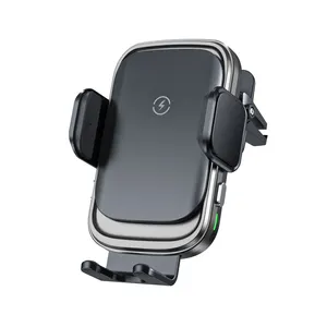 Nhanh 15 W sạc tự động kẹp chống trượt Silicone xe điện thoại chủ núi 15 Watt cảm biến thông minh từ sạc xe hơi không dây