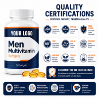Gélules multivitaminées pour hommes, gélules pour l'énergie quotidienne, gélules avec des nutriments essentiels de qualité supérieure pour le bien-être masculin, gélules pour hommes