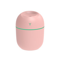 Mini humidificateur d'air ultrasonique 220 ml, diffuseur d'huiles essentielles USB pour la maison et la voiture avec lampe de nuit LED