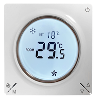 Panneau de commande de thermostat à écran LCD extra-large pour unité de ventilation, climatisation centrale, chauffage au sol, télécommande en plastique ABS