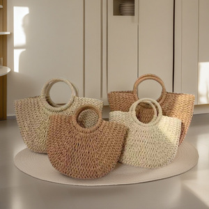 Bolso de mano y bandolera de paja tejida de alta calidad, estilo bohemio, para playa, de talla personalizada, para <span class=keywords><strong>mujer</strong></span> - Product Image 2