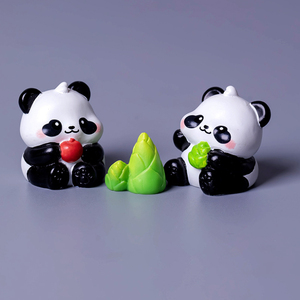 Últimos Diseños de Micropaisajes, Jardinería DIY, Creativo y Lindo Adorno Redondo con Muñeco de <span class=keywords><strong>Panda</strong></span>, Decoración para Coche, Escritorio, Pequeño Adorno - Product Image 2