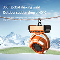 Hxtc88 Nouveau ventilateur de camping portable rechargeable par USB avec tête oscillante rotative à 270° pour table, extérieur, tente, voyage et pique-nique