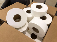 Papier hygiénique en rouleau, pâte de bois vierge, doux, facile à rincer, usage public, vrac.