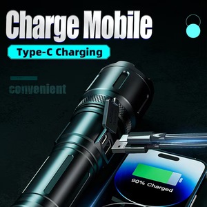 Hot Sale High-Power Rechargeable LED Flashlight for Mountain Camping Portable Aluminum Body Flashlight - Product Image 2