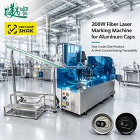 Machine de marquage laser fibre 200W pour capuchons en aluminium, traçabilité AI anti-contrefaçon un code un produit