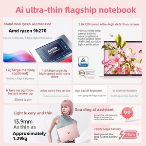สำหรับแล็ปท็อป <span class=keywords><strong>Asus</strong></span> Adolbook 14 Air 2025 <span class=keywords><strong>Ryzen</strong></span> <span class=keywords><strong>9</strong></span> H 270 ขนาด 14 นิ้ว OLED 120Hz 2880x1800 AI Slim Laptop ดีไซน์ SSD - Product Image 2