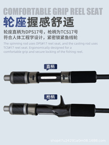Caña de Pesca de Agua Salada para Slow Jigging de 1.5 Metros, Caña de Spinning y Casting con Portacarretes FUJI y Punta Sólida para Pesca en Alta Mar - Product Image 3