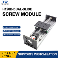 Actuador Lineal YIDI H120B, Módulo Lineal de Doble Deslizamiento con Tornillo de Bolas, Actuador Lineal Industrial Eléctrico de 12v 24v, 1000mm