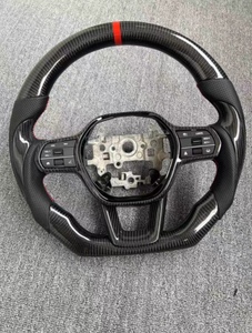 Volante Deportivo de Fibra de Carbono Perforada de Alta Calidad, Personalizado para <span class=keywords><strong>Honda</strong></span> <span class=keywords><strong>Civic</strong></span> 11ª Generación - Product Image 5