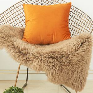 بسعر الجملة رخيص 45*45 مربع متعدد الألوان سائب بلون سادة سادة سادة غطاء وسائد رمي مخملية - Product Image 5