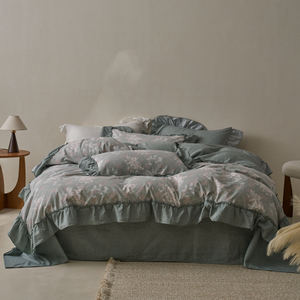 وصل حديثًا مجموعة من 4 قطع ، مفارش سرير عتيقة دافئة للشتاء ، طقم ملكة ناعمة فاخرة للفنادق للبيع بالجملة - Product Image 2