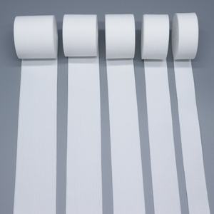 Bande élastique tricotée blanche à haute élasticité, couleur unie, en polyester/spandex, accessoires de vêtement en ruban brodé, vente en gros, Chine - Product Image 5