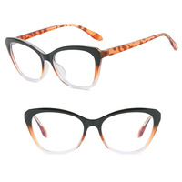 Lunettes anti-lumière bleue DL pour femmes, monture PC œil de chat, charnière métallique colorée, adaptées à toutes les formes de visage