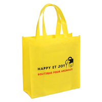 Sacs de shopping personnalisés avec logo imprimé, en tissu non tissé spunbond, avec longues poignées d'épaule