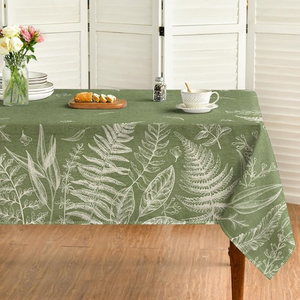 Custom Dye Sublimation Printed Eco-Friendly Waterproof Cotton Table Cover-Woven Style for Wedding Hotel & Party Use - Product Image 6
