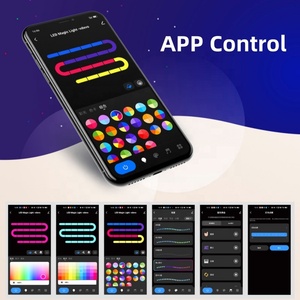 Chơi Game Âm Nhạc Gamer Phòng Trang Trí 9 Pcs <span class=keywords><strong>RGB</strong></span> Bầu Không Khí Đèn Thông Minh Ứng Dụng Điều Khiển DIY Ma Thuật Màu <span class=keywords><strong>LED</strong></span> Ánh Sáng Thanh Trượt Tường Ánh Sáng - Product Image 3