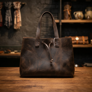 Bolso de Mano de Cuero Genuino para Mujer, Diseño Grabado de BS International, Cierre de Cremallera, Impermeable, con Doble Correa Cruzada, 2-2.9L - Product Image 4