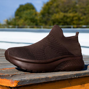 Zapatillas Casuales de Fábrica para Hombre con Puntera de Acero Transpirables de Moda con Cordones y Punta Ancha, Tipo Calcetín, Suela de Goma, OEM - Product Image 4