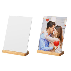 <span class=keywords><strong>Cadre</strong></span> <span class=keywords><strong>photo</strong></span> vierge en <span class=keywords><strong>aluminium</strong></span> HD personnalisé de 5 x 7 pouces, 1,1 mm, pour sublimation, avec base en bambou, pour impression DIY, décoration intérieure - Product Image 3