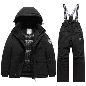Combinaison <span class=keywords><strong>de</strong></span> <span class=keywords><strong>ski</strong></span> d'hiver pour enfants pour garçons et filles, chaude, respirante, imperméable et coupe-vent, fermeture à glissière, veste <span class=keywords><strong>de</strong></span> <span class=keywords><strong>ski</strong></span> avec pantalon - Product Image 5