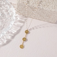 Collier Pendentif en Acier Inoxydable avec Calligraphie Arabe Musulmane Sabr Shukr Tawakkul Allah, Bijou de Mode Islamique, Vente en Gros pour l'Aïd