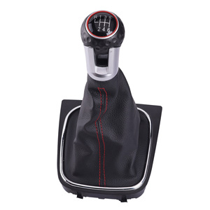 Car Gear <b>Knob</b> Leather 5 6 Speed For Golf 5 6 VW Ergonomic <b>Shift</b> <b>Knob</b> - Product Image 1