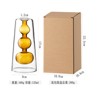 Nouveau Vase en Verre Créatif Minimaliste à Double Couche en Forme de Gourde à Trois Boules pour Décoration d'Intérieur et Culture Hydroponique - Product Image 6