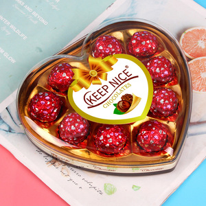 Regali di Cioccolato Premium per San Valentino, Confezione all'Ingrosso da 12 <span class=keywords><strong>Cioccolatini</strong></span> <span class=keywords><strong>a</strong></span> Forma di <span class=keywords><strong>Cuore</strong></span> con Noci, Snack Romantici di Lusso - Product Image 3