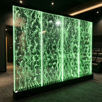 Mur d'eau à bulles LED avec panneau acrylique lumineux RGB pour décoration intérieure, mobilier de bar commercial, mariage, boîte de nuit, restaurant, style côtier