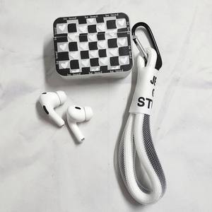 Étui de protection à grilles carrées noires et blanches pour housse de casque Bluetooth Airpods <span class=keywords><strong>Pro</strong></span> Series 1/2/3 génération - Product Image 2