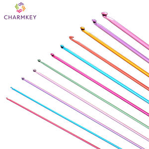 <span class=keywords><strong>Crochet</strong></span> en aluminium à pointe unique <span class=keywords><strong>pour</strong></span> crochetage afghan et tunisien, aiguille à tricoter <span class=keywords><strong>pour</strong></span> écharpe, ensemble de crochets colorés <span class=keywords><strong>pour</strong></span> pull - Product Image 3