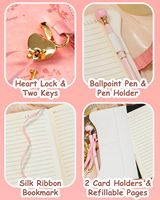 Journal intime personnalisé rose A5 en cuir PU avec mot de passe pour filles et enfants, vente en gros