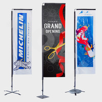 Drapeau personnalisé rectangulaire 2.7m/3.3m/4.2m, banderole pour extérieur