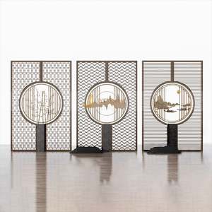 Divisor de Espacios para Restaurante M127, Personalizado, Artístico, de Hierro Forjado, Corte Láser, Acero Inoxidable Translúcido, Deslizante/Colgante, Impermeable - Product Image 2