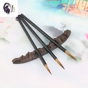 Pinceau Weizhuang Long Peak pour <span class=keywords><strong>calligraphie</strong></span> cursive et script de course, corps fin doré, ligne de trame, fournitures de peinture chinoise, vente en gros - Product Image 3