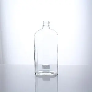 Bottiglie di vino succo Mini vetro piano di vendita calda di tutte le dimensioni per bevande chiaro unico 500ml di vetro succo di frutta coperchio a vite CN;JIA