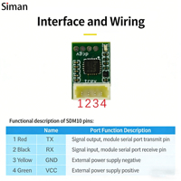 Sensor de Distancia Láser Compacto y Confiable, Rango de Detección de 0.05-10m, Interfaz UART de 50Hz, SDM10 para Robótica, Drones y Sistemas Automatizados