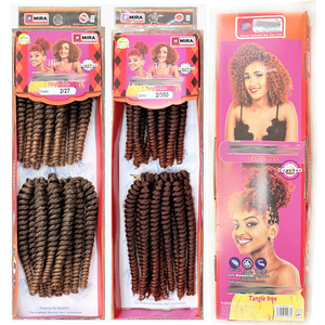 2 Paquetes de Cabello Sintético para Trenzas Afro Kinky Twist Havana Curl Pre-enlazado de 8 Pulgadas y 250g, Extensiones de Cabello para Trenzas Estilo Rizo Español - Product Image 2