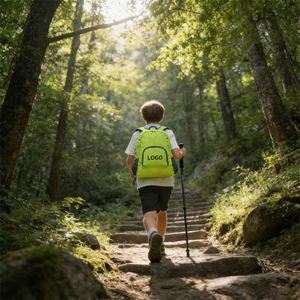Foldable Green Large Capacity Durable Personalized Customizable Wholesale Backpack for Gift - Product Image 2