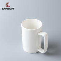 Tasse en céramique à sublimation de logo personnalisé en porcelaine blanche de 12/13/14oz bon marché tasses à café de thé