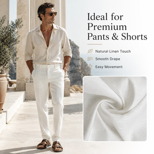 Tela de Mezcla de Lino y Viscosa CEDL, Telas de Verano para Ropa, Tela para Trajes de Verano para Hombre, Envío de Muestra Gratis - Product Image 2