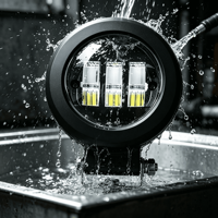 Lampe de travail LED ronde de 4,5 pouces 30W, étanche IP68, 12-48V, lampe auxiliaire pour conduite tout-terrain, voiture, camion, chariot élévateur, machines