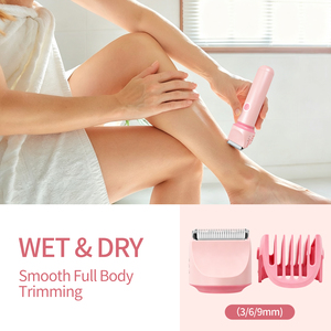 Tondeuse bikini pour femmes, rasoir électrique 5 en 1, rasoir étanche IPX7 rechargeable, épilateur facial et pubien - Product Image 4